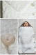 Nid d'ange à capuche bébé blanc en laine douce taille 0/3 mois - tricot 