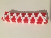 Bracelet perle hama : modèle rouge paillettes