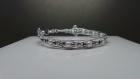 Bracelet perles de verre & perles de métal aluminium bijoux fantaisie 234