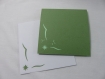 Carte félicitations / faire-part mariage ou saint-valentin en relief 3d kirigami couleur vert pré
