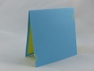 Carte ou faire-part landeau pour naissance ou anniversaire enfant en relief 3d kirigami couleur bleu alizé
