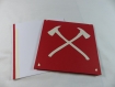 Carte pompier pour anniversaire ou autre occasion en relief 3d kirigami couleur rouge groseille et ivoire