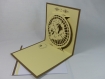 Carte lion en relief kirigami 3d couleur marron taupe et chamois