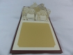 Carte zèbres entrelacés en relief kirigami 3d couleur cacao, ivoire et encart caramel