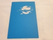 Carte avion de ligne couverture en kirigami couleur bleu turquoise et gris perle