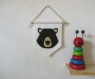 Fanion wombat, décoration murale, en feutrine, fait main, pour chambre d'enfant ou bébé 