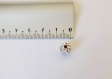 Perles shambella crystal - blanche - 8 mm (lot de 5 perles)