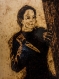 Portrait pyrogravure de michael myers