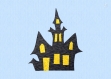 Motif de broderie haloween chateau