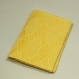 Etui porte-cartes en tissu damassé jaune