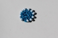 Motif bleu roi rond au crochet à coudre, patch, écusson, applique - mmp10