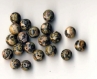 Perles en pierre fine marbrées