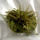 Grande barrette fleur en tissu & plumes et perles 138