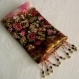 Foulard & perles ref. 147 - motif fleuri
