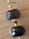 Boucles d'oreilles en perles rondelles saphir or facettées - grade aaa montées sur éléments en gold filled,