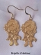 Boucles d'oreilles en gold filled 14 carats motif 