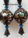 Boucles d'oreilles en perles japonaises tensha et cristal autrichien,crochets d'oreilles cuivrés,billes rondes de 14 mm de diamètre,