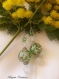 Boucles d'oreilles en perles de verre de murano authentiques, collection primavera, cristal swarovski, rondes de 16 mm de diamètre,