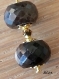 Boucles d'oreilles en perles rondelles saphir or facettées - grade aaa montées sur éléments en gold filled,