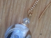Nouveau-boucles d'oreilles en perles de verre de murano authentique sur éléments en gold filled et cristal, rondes de 16 mm de diamètre,