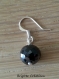 Boucles d'oreilles en perles rondelles diamants noirs facettées montées sur crochets d'oreilles en argent,perles de 10 mm de diamètre,