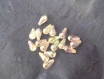 Perles gouttes synthétiques blanches transparentes irisées longueur 1 cm 
