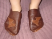 Chausson cuir - fille - marron/cheval - taille 33