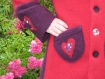 Veste laine bouillie rouge - fille - 8 ans 