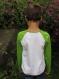 T-shirt - garçon - vert/blanc- 8 ans