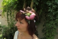 Headband fleurs pourpre