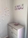 Cadeau naissance original pour bebe- déco chambre bébé unique et personnalisée - hiboux et chouettes rose lila beige
