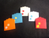 Assortiment de 10  mini enveloppes multicolores