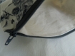 Trousse à maquillage, pochette zippée en tissu roses grises et coton bio avec fermeture zippée