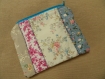 Porte-monnaie tissu patchwork multicolore, petite pochette zippée et fleuri doublé en toile coton naturel, petite trousse idéal cadeau