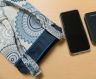 Sac bandoulière avec longue sangle réglable et 3 poches, sac moyen pour téléphone portable, sac coton ethnique, étui téléphone porte-monnaie