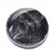 955r / bouton ancien original verre noir finition irisée 11mm vendu à l'unité
