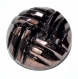 991r / bouton couture ancien en verre noir reflets marron cuivré 22mm vendu à l'unité
