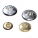 738r / mercerie lot de 4 boutons assortis en métal doré argenté cuivré