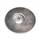 677r /  bouton vintage original métal argenté personnage inscription latin 23mm 