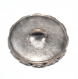 746r / bouton ancien en métal argenté patiné et nacre abalone 15mm