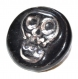 1005r / bouton original en céramique émaillée noir crâne argenté 20mm