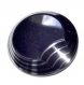 1037r / bouton ancien en verre bleu marine et argenté 27mm