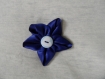 Fleur satin bleu pour cheveux -- pièce unique
