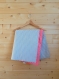 Couverture bébé coton rose et gris  -plaid bébé/enfant fille-