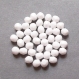 Perles de bohème à facettes blanc opaque 4 mm 
