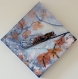 Porte-bijoux -toile peinte - cigale sur feuillage d'automne