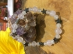 Bracelet quartz rose & étoile hématite 