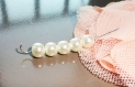 Perle blanche nacré aspect perle de culture perle resine, x 50