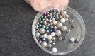 Perle  perle resine, x 50, aspect perle de culture, 