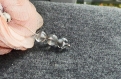 Perle verre grise transparentex 30, 6 mm